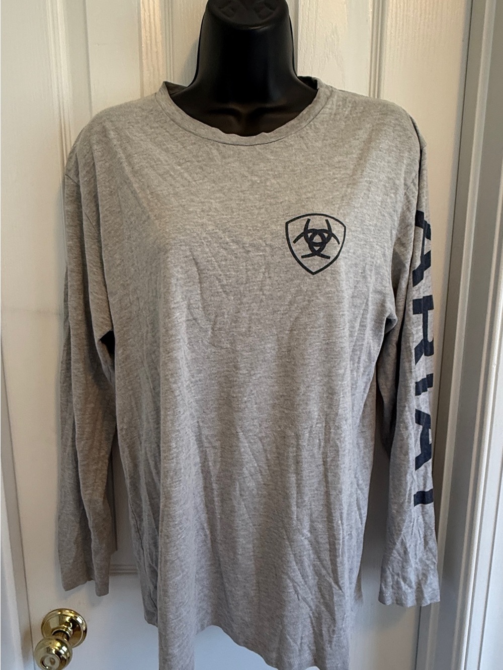 Ariat Long Sleeve Logo Tee - Gray